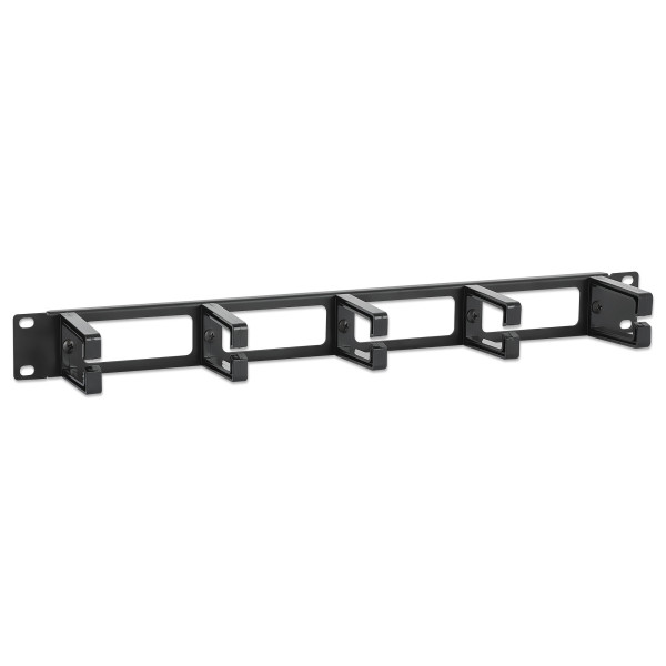 [I-CASE_CABLE-BKP5] Pannello Passacavi 19'' 5 Anelli in Plastica 1U Nero
