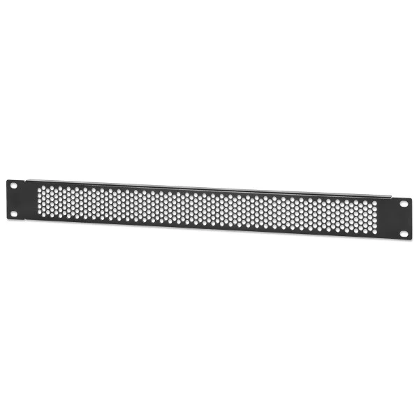 Pannello Cieco Ventilato per Armadi Rack 19'' 1U Nero