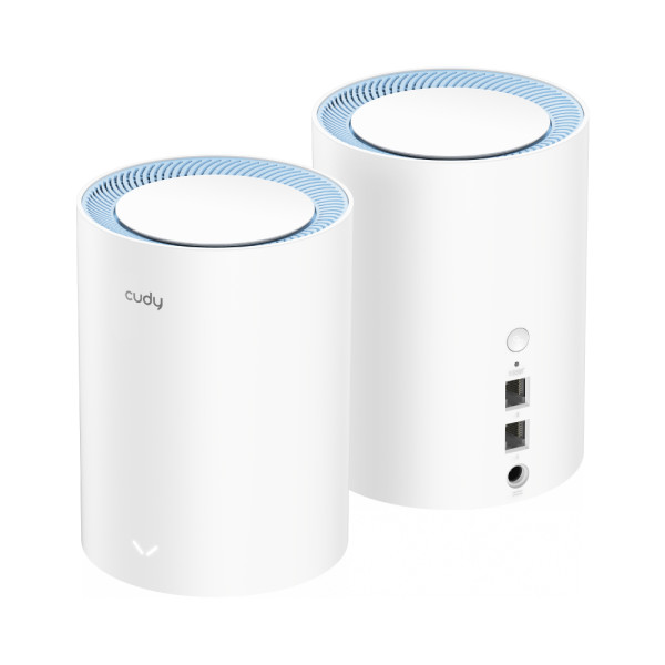 [ICU-M12002] Sistema Wi-Fi Mesh AC1200 Dual Band per Tutta la Casa, M1200 2pz
