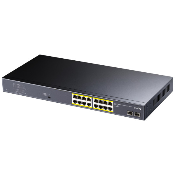 [ICU-GS1020PS2] Switch Gigabit PoE+ 16 Porte con 2 slot SFP Gigabit, GS1020PS2