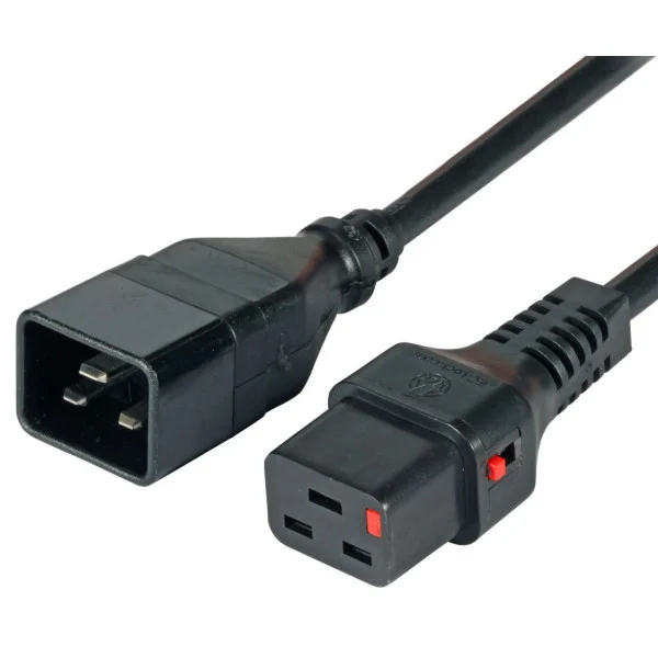 Cavo Prolunga C20 180&deg; a C19 180&deg; con Blocco IEC 1m