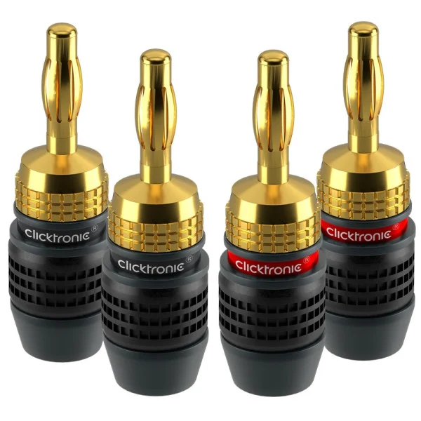 [IADAP_25-SB-G6] Connettore a Banana SimpleLock 6.0 mm² 2 coppie (2x2 connettori)