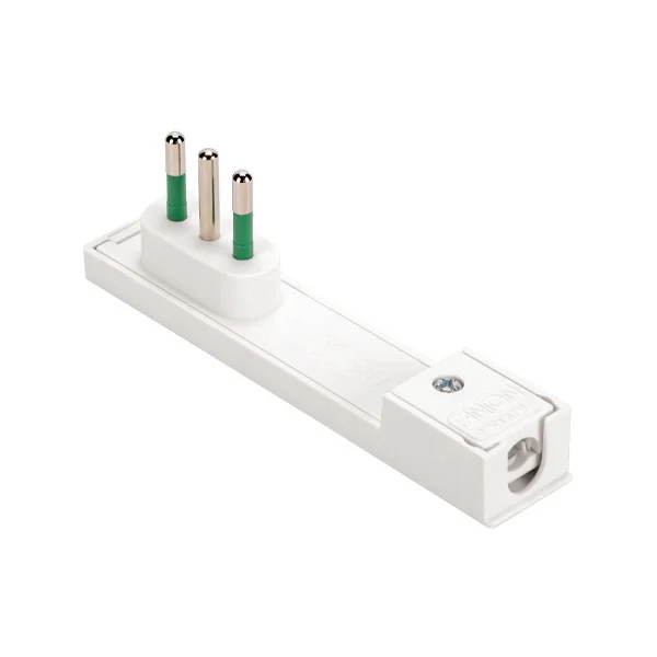 [IPW-SP10-CL10W] Spina Italiana 10A 2P+T Salvaspazio Super Sottile Smontabile Angolata Bianco