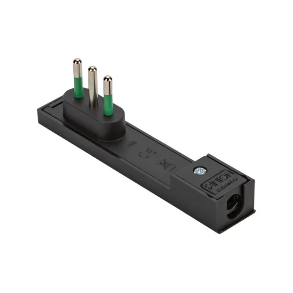 [IPW-SP10-CL10B] Spina Italiana 10A 2P+T Salvaspazio Super Sottile Smontabile Angolata Nero