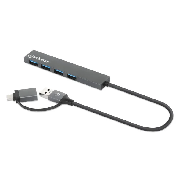 [IUSB31C-COMBO-HUB4M2] Hub USB-C™ 3.2 4 porte USB-A Ultra Slim