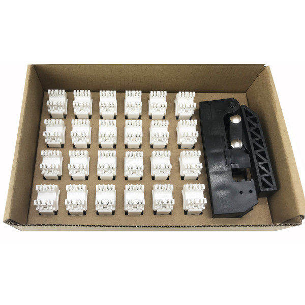 [IWP-KIT-C6U180] Kit 24 Frutti Cat.6 UTP 180&deg; Keystone con Pinza Crimpatrice