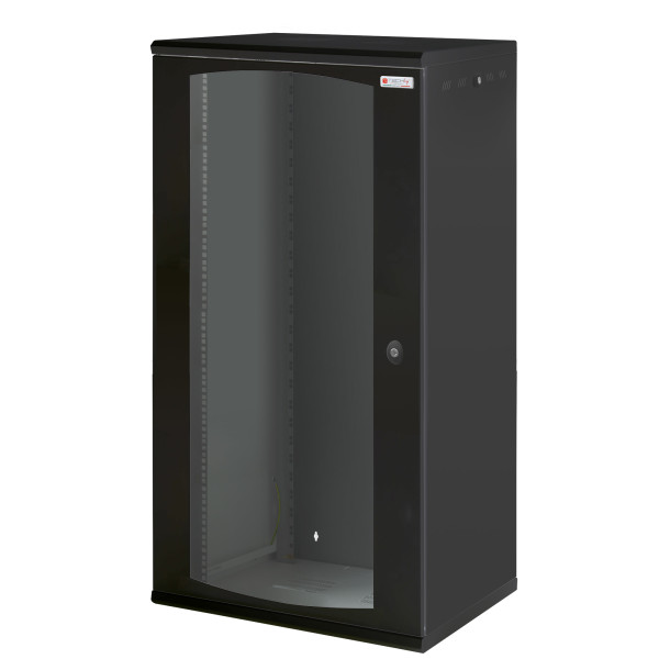[I-CASE_EW-2022BK6] Armadio Rack 19'' a muro 22 unit&agrave; sezione unica prof. 600mm Nero