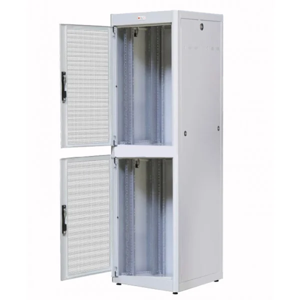[I-CASE_ETSI-47602SGG] Armadio ETSI 21'' a 2 Sezioni 47 unit&agrave; prof. 600 Porte Grigliate Grigio