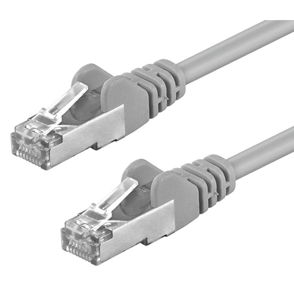 Cavo di Rete Patch in CCA Cat.5E Schermato F/UTP 1 metro Grigio