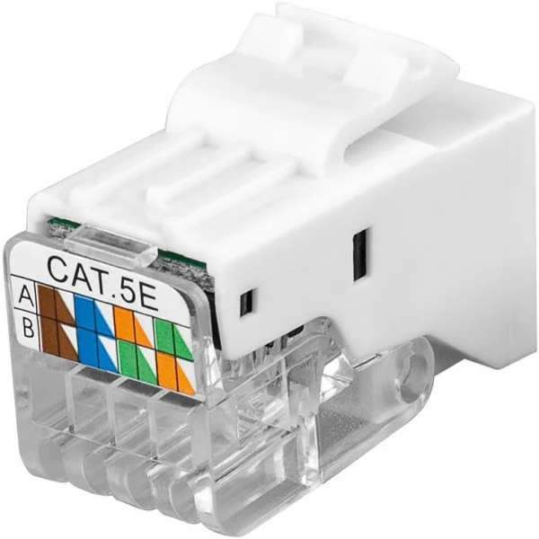 [IWP-MD_C5E_TLUT] Frutto Keystone RJ45 UTP Cat.5E Tooless Bianco