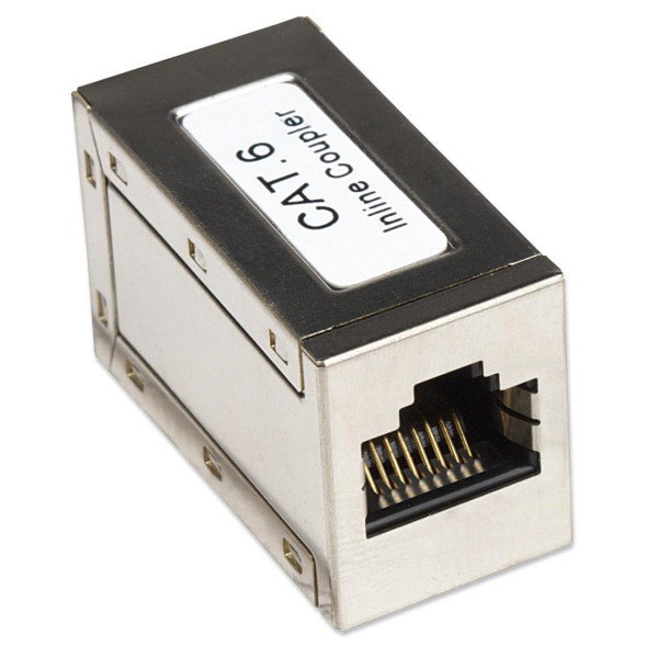 Accoppiatore RJ45 Cat.6 8P8C Femmina/ Femmina FTP Silver