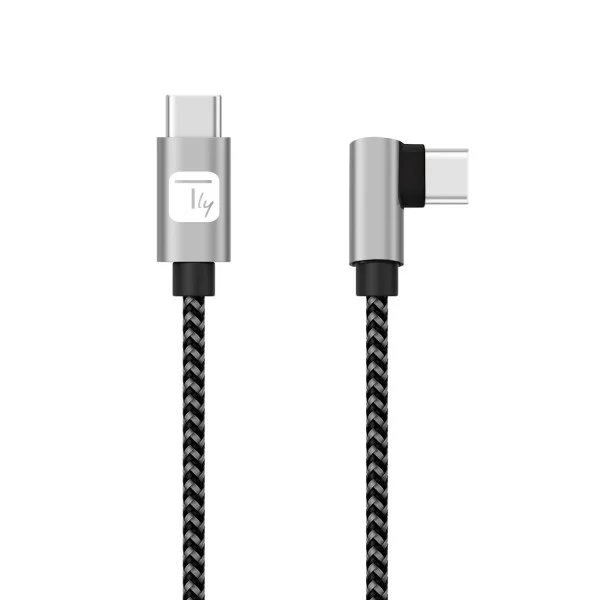 [ICOC_MU2CC9-020-AL] Cavo USB-C™ Maschio 2.0 / USB-C™ Maschio Angolato 3A 2 m Alluminio