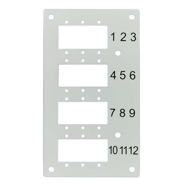 [I-CASE_DIN-SPL12SCD2] Pannello Frontale 12 Connessioni SC-Simplex LC-Duplex per Box Ottico