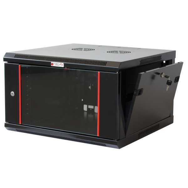 [I-CASE_EWT-2409BK] Armadio Rack 19'' a muro 9 unit&agrave; sezione unica prof. 450mm Nero
