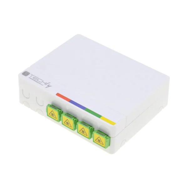 Scatola di Terminazione Ottica di Appartamento (STOA) FTTH per 4 fibre SC-APC a muro