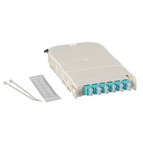 Modulo FTTH 12 porte con Adattatori Ceramici LC/APC OS2 Monomodale