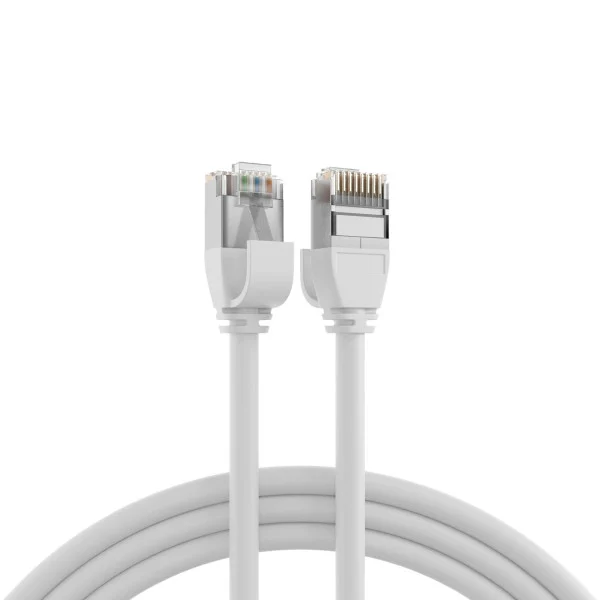 Cavo di Rete Patch in Rame Cat.6A U/FTP TPE 4mm Ultraflex Bianco 0,25m