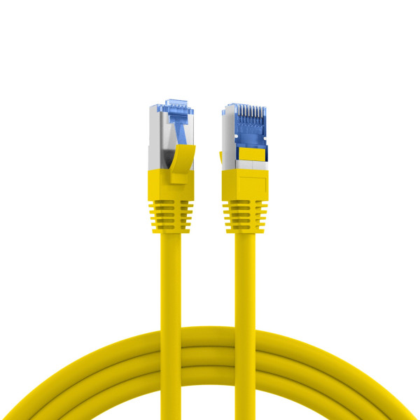 Cavo di Rete Patch in Rame Cat.6A S/FTP TPE Superflex Giallo 0,15m