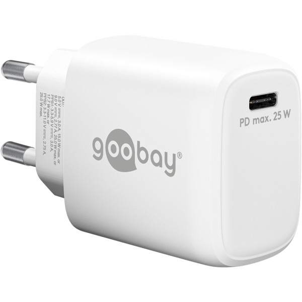 [IPW-USB-G25WH] Caricatore Alimentatore GaN USB-C™ PD da Muro 25W Bianco