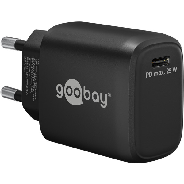 [IPW-USB-G25BK] Caricatore Alimentatore GaN USB-C™ PD da Muro 25W Nero