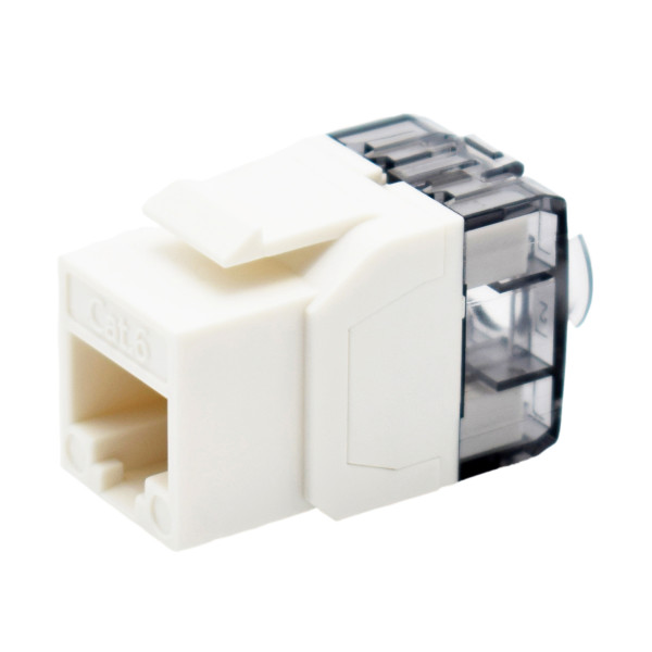 [IWP-MD_C6_180WI] Frutto Keystone RJ45 Cat.6 UTP 180&deg; Toolless Bianco
