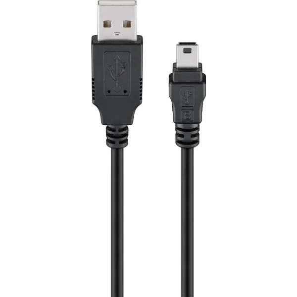 Cavo USB 2.0 A maschio/Mini B maschio 0,3m Nero