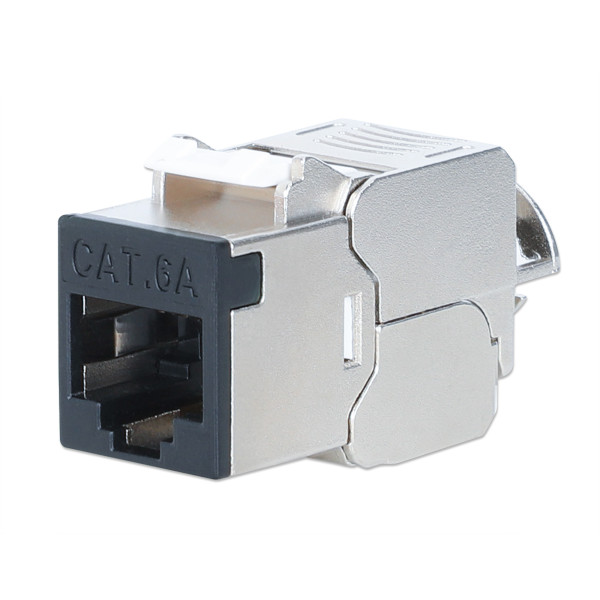 [IWP-MD_C6A_STBK] Frutto Keystone RJ45 Cat.6A 10G Slim STP Toolless Nero