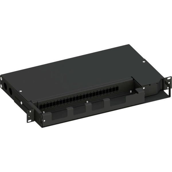 [ILWL_SBPV-24LCDB] Cassetto ottico 19'' Pivot con Piastra Frontale per 24 LC Duplex/24 SC Simplex/24 E2000&reg; Simplex, Nero