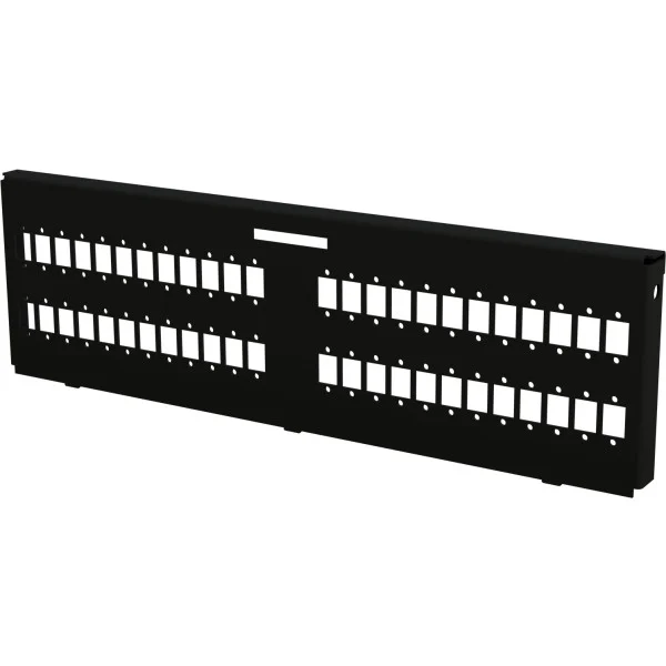 [I-CASE_FO-MWL48SCS] Piastra Adattatrice per 48 Adattatori a Bussola SC Simplex/24/48 LC Duplex/48 E2000 Simplex, Nera