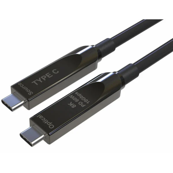 [ICOC_U3C-HY10G-010] Cavo Ottico Attivo (AOC) Dati e Video USB 3.2 Gen 2 10Gbps USB-C™ M/M Fibra Ottica 8K 10 m