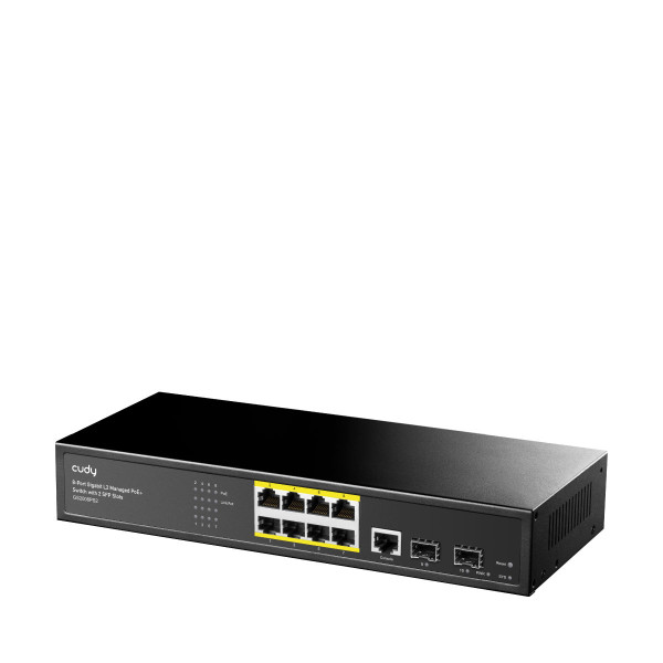 [ICU-GS2008P] Switch 8 Porte Web-Managed Gigabit L2 con 2 Porte SFP, GS2008PS2 Nero