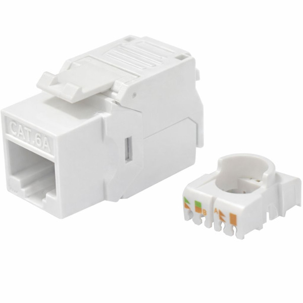 [IWP-MD_C6A_WI3] Frutto Keystone RJ45 Cat.6A UTP Toolless Bianco 3&micro;