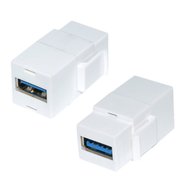[IWP-ADAP-USB3WI] Adattatore Keystone 2x USB 3.0 A Femmina Bianco