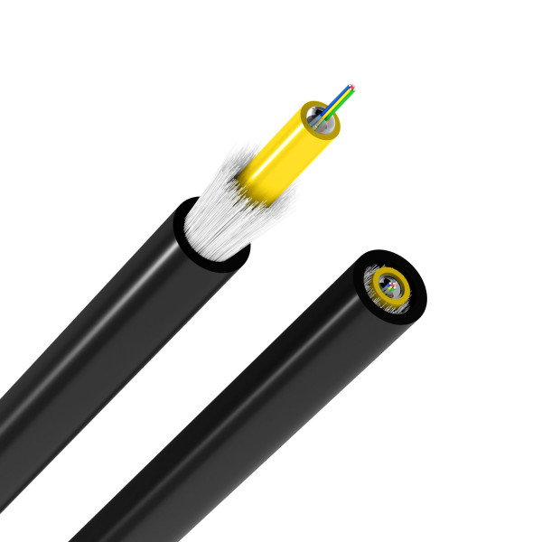 Cavo Loose Antiroditore da Esterno 4 fibre 50/125 OM4 Nero