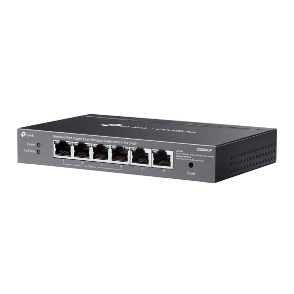 [ICTP-ES206GP] Switch 6 Porte Gigabit Easy Managed con 4 Porte PoE+, ES206GP