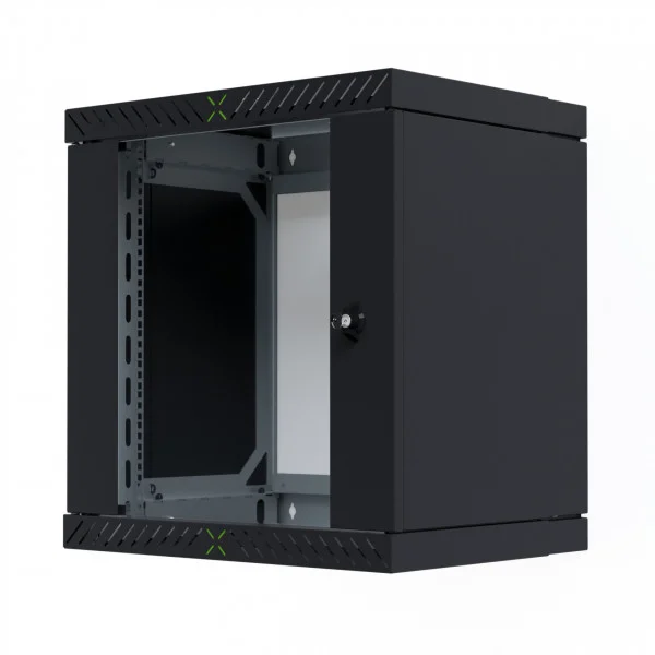 Armadio Rack 19'' a Muro 12U da Assemblare Profondit&agrave; 400-600 mm Nero