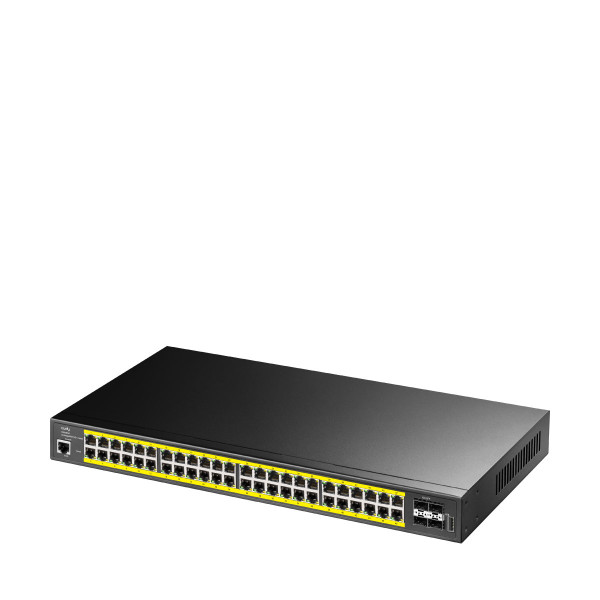 [ICU-GS2048PS4] Switch 48 Porte Web-Managed PoE++ Gigabit L2 con 4 Porte SFP, GS2048PS4 Nero