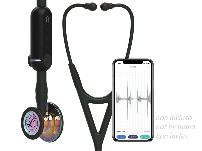 LITTMANN STETOSCOPIO CORE DIGITAL - 8572 - nero - finitura arcobaleno brillante