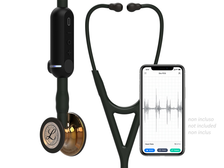 [32602] LITTMANN STETOSCOPIO CORE DIGITAL - 8863 - nero - finitura rame brillante