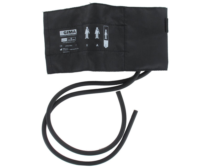 BRACCIALE PEDIATRICO + POLMONE 2 TUBI 35x11 cm -nylon nero