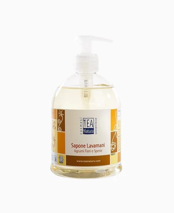 Sapone liquido agli agrumi, fiori e spezie