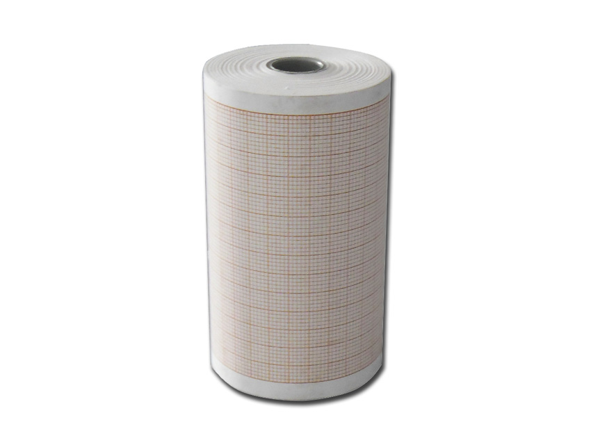 Carta termica ECG 80x25 mmxm - rotolo griglia arancio