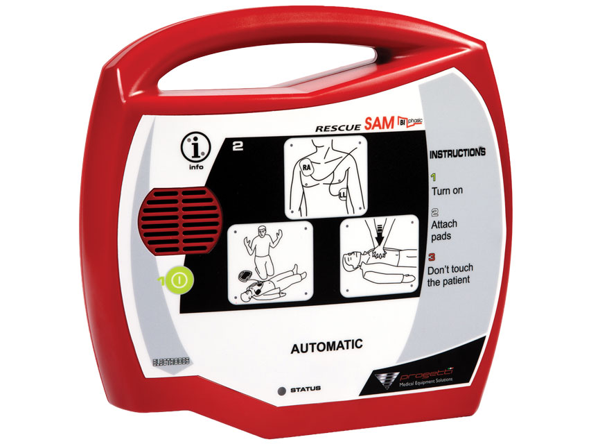 DEFIBRILLATORE AED RESCUE SAM AUTOMATICO - inglese