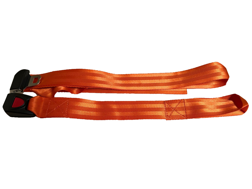 CINTURA DI SICUREZZA 2 pezzi - poliestere arancio - fibbia in metallo