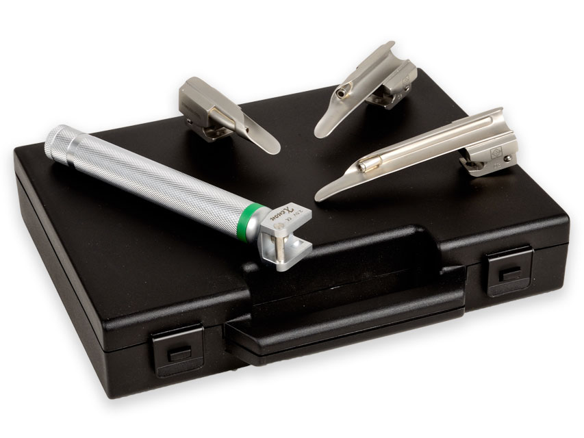 [34332] SET LARINGO "MAXLITE" F.O. PEDIATRICO 3 LAME MILLER 00,0,1 - 2,5V