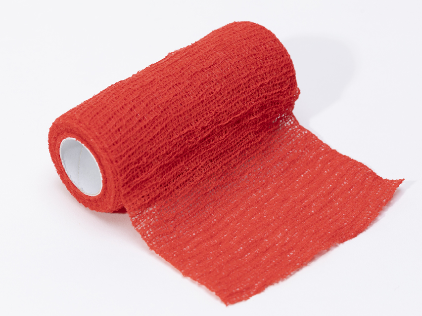 BENDA ELASTICA COESIVA 4 m x 8 cm - rossa